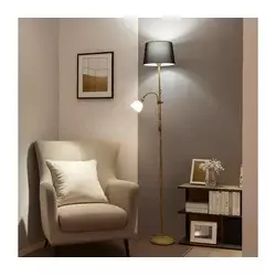 Brilagi - Podna lampa CERIA 1xE27/100W/230V + 1xE14/25W zlatna/crna