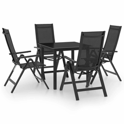 5-dijelni vrtni blagovaonski set aluminijski antracit