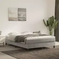 Madrac s oprugama srednje tvrdoće svjetlosivi 120x210x20 cm baršunasti