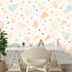 Tapeta pastelne terrazzo oblike - 196x270