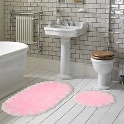 Lessentiel Maison Set prstirki za kupatilo Pineapple, 2 komada, 55x65 i 65x115 cm, Roze