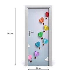 tulup.si Nalepka na vratih Srce baloni 75x205 cm