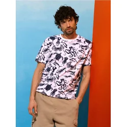 Sinsay - Pamučna majica sa morskim motivom - belo