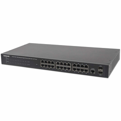 INTELLINET Stikalo Giga 24-P 48cm 10/100/1000 PoE/ PoE+ + 2xFO Web Managed (560559)