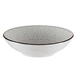 Vessia Globok krožnik 20 cm MANDALA siva