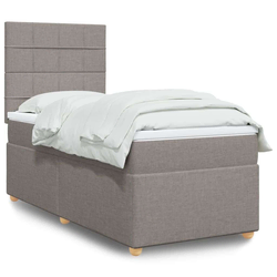 vidaXL vidaXL Box spring postelja z vzmetnico taupe 90x190 cm blago, (21291033)