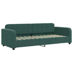 Vidaxl Raztegljiva postelja temno zelena 80x200 cm žamet