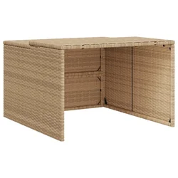 Garaža za robotsku kosilicu bež 86x90x52/57 cm od poliratana