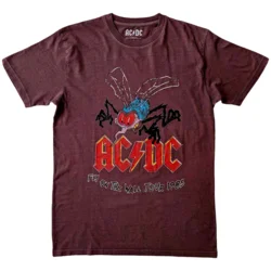 AC/DC Majica Fly On The Wall Tour Maroon L