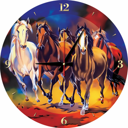 Art puzzle - Puzzle Horses clock - 570 kosov