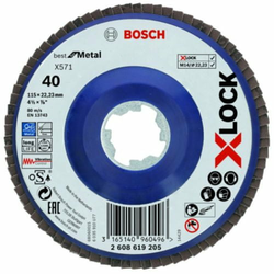 BOSCH Lamelne ploče, ravna verzija, plastična ploča X-LOCK O115 mm, G 40, X571, Best for Metal