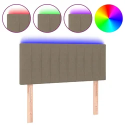 Vidaxl LED posteljno vzglavje taupe 100x5x78/88 cm blago