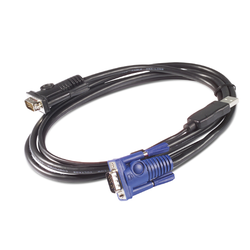 APC KVM USB Kabel - 25 ft (7.6 m) KVM kabel Crno 7,6 m (AP5261)