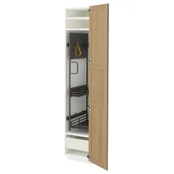 METOD / MAXIMERA Visoki element-ostava, bela/Forsbacka hrastovina, 40x60x200 cm