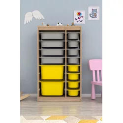 HANAH HOME Višenamenska polica Montana Xs 2D4N8U Sonomo Grey Yellow