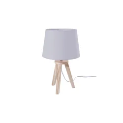 Atmosphera - Stona lampa TRIPOD 1xE14/40W/230V borovina/siva