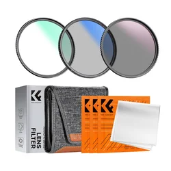 K&F 58mm 3pcs Professional Lens Filter Kit (MCUV/CPL/ND4) + Filter Pouch+3pcs*Cleaning Cloth