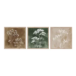 Slike v kompletu 3 ks 30x30 cm Floral Imprint – Styler