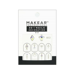 NAIL ART 03 Dekorativne nalepnice za nokte sa cirkonima |MAKEAR COSMETICS| Kozmo
