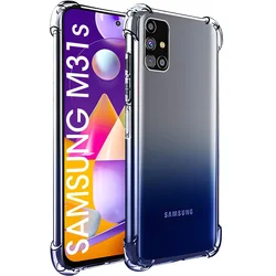 Silikonska futrola s ojačanim rubovima za Samsung Galaxy M31S - Prozirna KP23568