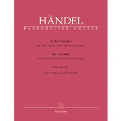 HANDEL:SIX SONATAS VOL.1 FOR OBOE