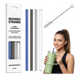 Berdsen cevka za skodelico, plastična, za večkratno uporabo, komplet 4 + krtačka
