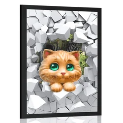 Plakat ljubka mucka - 30x45 black