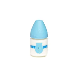 Suavinex Flašica Staklena 120Ml 3P S Plavi Medved