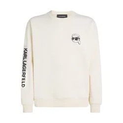 Karl Lagerfeld Majica Ikon kremna/črna