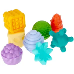 Bam-Bam Set of Textured Toys aktivnostna igrača 6m+ 8 kos