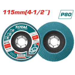 TOTAL Lamelni brusni disk 115mm za metal, P80, zirconium