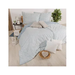 Posteljnina Velur modra saten EMI