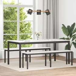 Stol za objedovanje Bijelo 180 x 90 x 75 cm Čvrsto borovo drvo