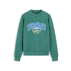 Tommy Jeans Majica Varsity Crest kraljevo modra/rumena/zelena/bela