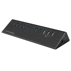 LC POWER USB Hub 7+3 Port 3.0 Alu 2B-10 crni
