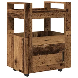 Kuhinjski kolica Staro drvo 60 x 45 x 80 cm Konstruirano drvo