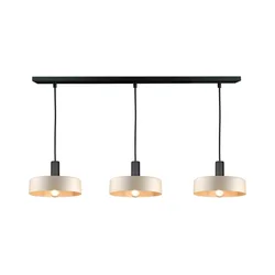 Luster na sajli LATTE 3xE27/60W/230V bež/crna