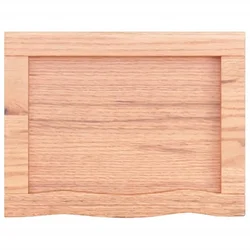 Kupaonska radna ploča svjetlosmeđa 40x30x(2-6) cm masivno drvo