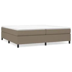 Vidaxl Posteljni okvir z vzmetmi taupe 200x200 cm blago