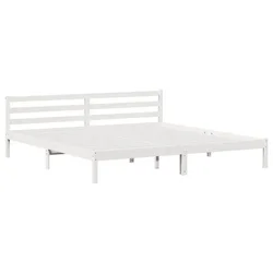 Vidaxl Konstrukcija postelje z vzglavjem Bela 215,5 x 205,5 x 69,5 cm