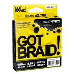 SPRO STRUNA GOT BRAID WEED 150M GREEN 0/18MM