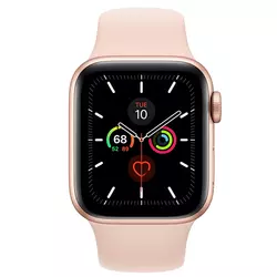 APPLE pametni sat Watch Series 6 (40mm), zlatno aluminijsko kućište s ružičastim remenom