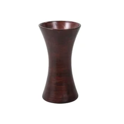 Vaza R WOOD keramika temno rjava mat v23cm