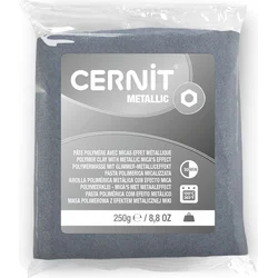 Cernit Metallic Polimerna masa Silver 56 g
