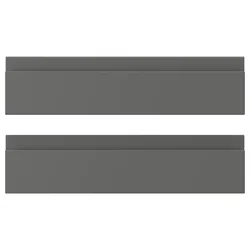 VOXTORP Front fioke, tamnosiva, 40x10 cm