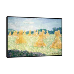 Canvas Slika na platnu The Young Ladies of Giverny, Claude Monet, Sa ramom, 90 x 60 cm, Crni