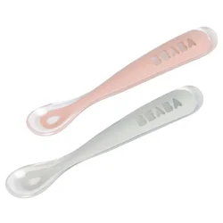 Beaba set silikon. kašičica sa kutijom 2kom, roze