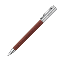 Kemični svinčnik Faber-Castell Ambition Pearwood F, rdeč