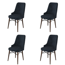Hanah Home Set stolica Pare, 46x94x46 cm, 4 komada, Antracit-braon