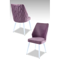 Hanah Home Set stolica Pufi, 48x90x43 cm, 2 komada, Ljubičaste